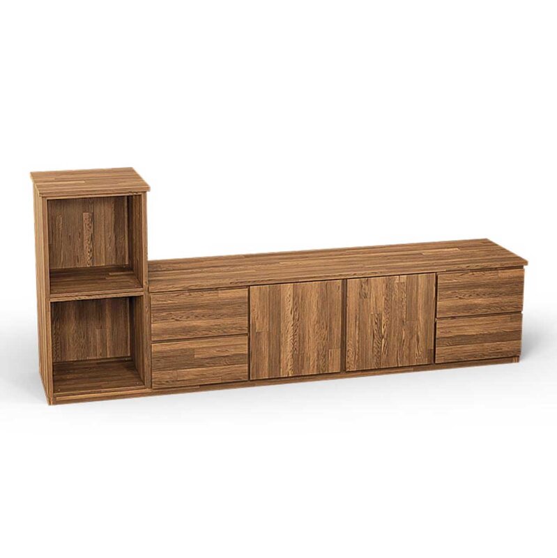 SQUARE Massivholz Regalwrfel-Set Liverpool TV-Sideboard - Eiche 32 cm Links-Anschlag unter SQUARE Wrfelregal SETS > SQUARE Massivholz TV-Mbel