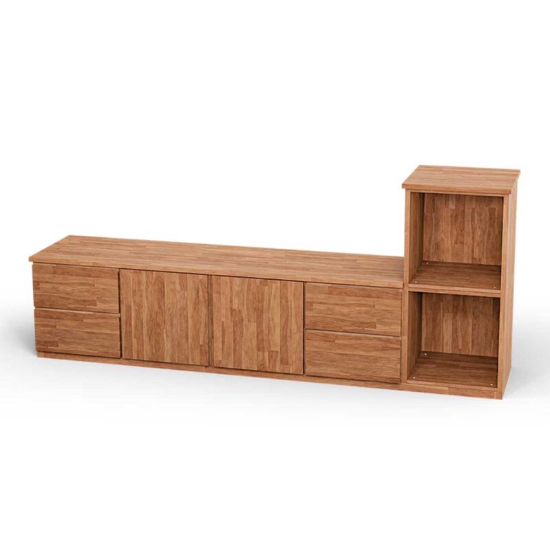 SQUARE Massivholz Regalwrfel-Set Liverpool TV-Sideboard - Kernbuche 32 cm Rechts-Anschlag