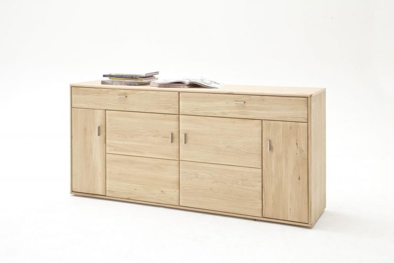 Torro Sideboard mit 4 Tren Eiche Bianco gelt