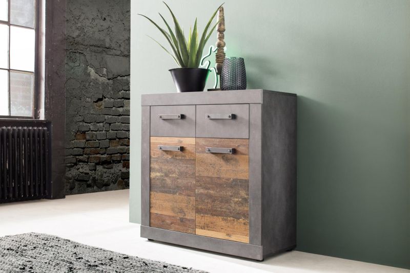 Trendteam Kommode Indy Grau Old Wood Optik