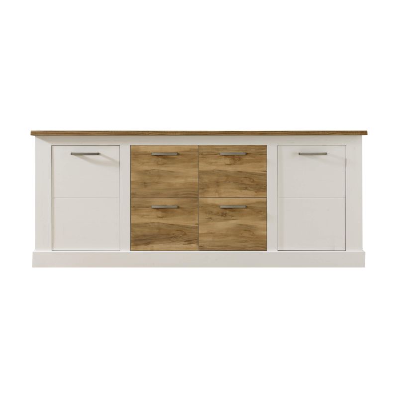 Trendteam Sideboard Toronto Weiss Nussbaum Optik