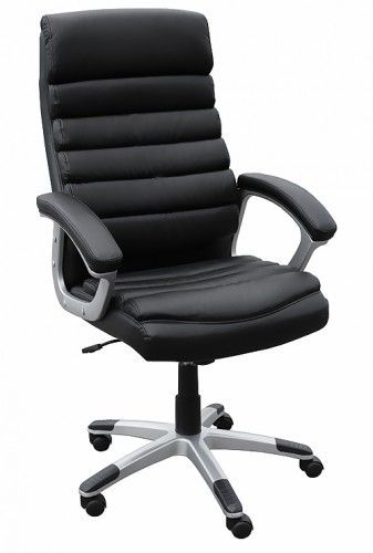 Valencia Design Chefsessel- Brostuhl Leder Optik Schwarz