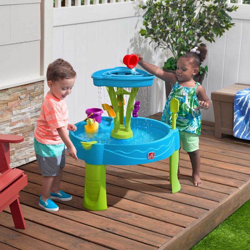 Wassertisch Kinder-Spieltisch 360- Sommerdusche mit Regenschauer-Effekt und 8-tlg- Zubehrset