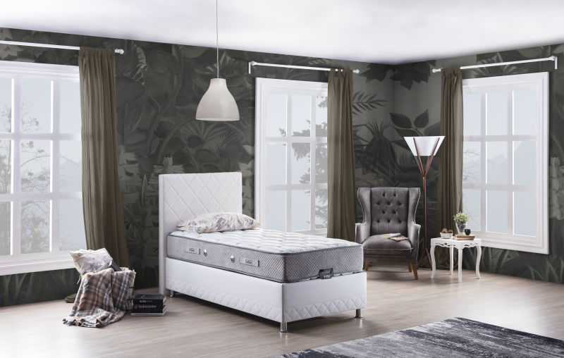 Weltew Boxspringbett Hrrem mit Matratze 100x200 cm unter Hauptkategorie Mlux > Schlafen > Betten > Boxspringbetten