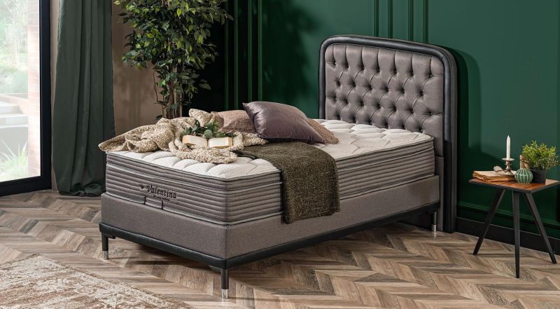 Weltew Boxspringbett Valentina mit Matratze 100x200 cm