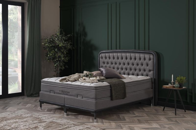 Weltew Boxspringbett Valentina mit Matratze 150x200 cm