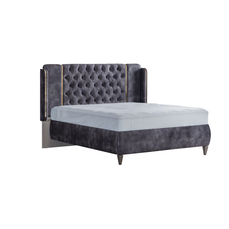 Weltew Design Bett in 180x200 cm Lizbon Grau