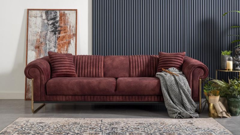 Weltew Design Sofa 2-Sitzer Bornova Rot