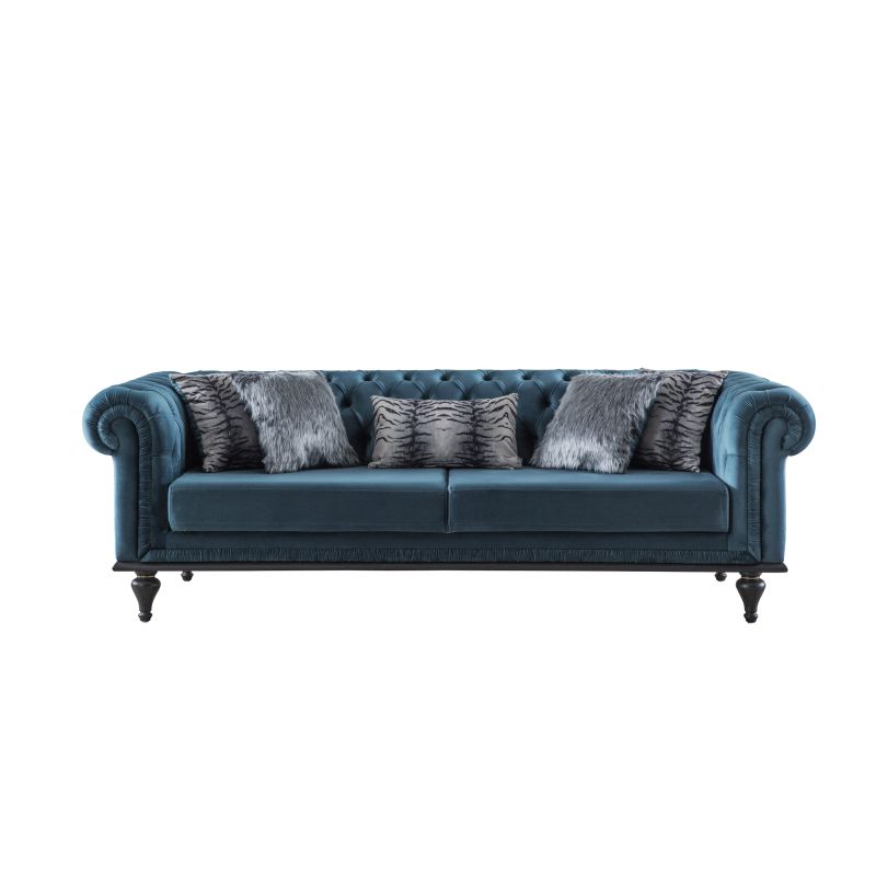 Weltew Design Sofa 2-Sitzer Volga Aquablau