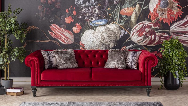 Weltew Design Sofa 2-Sitzer Volga Rot