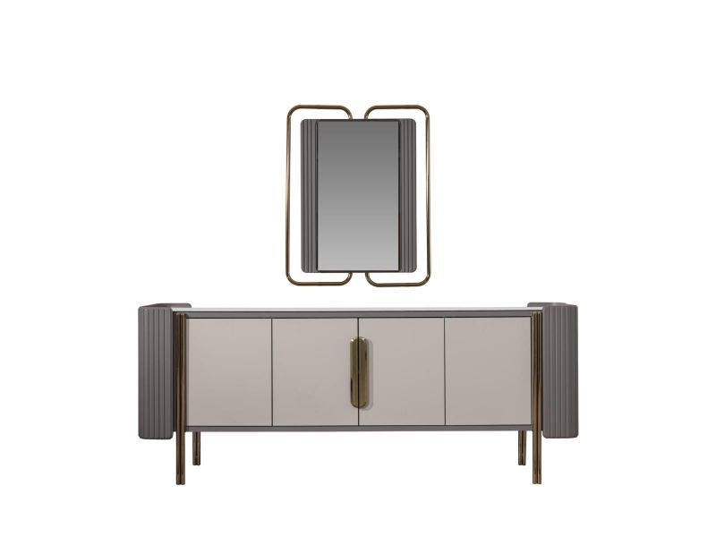 Weltew Esszimmer Sideboard Florya 6-trig Grau