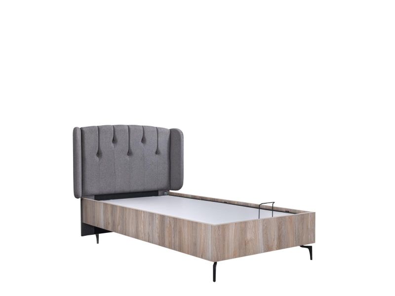 Weltew Jugendbett Cross Eiche Grau 120x200 cm