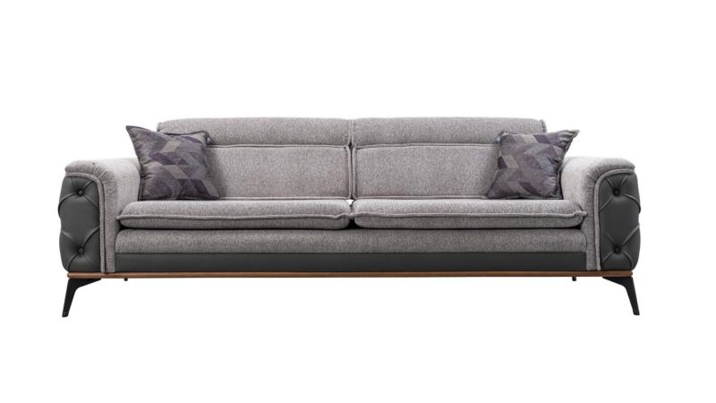 Weltew Sofa 3-Sitzer Izmir mit Schlaffunktion Grau