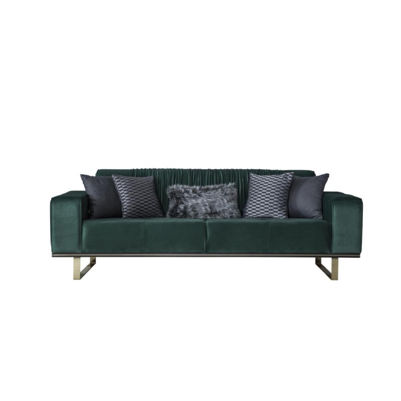 Weltew Sofa David mit Schlaffunktion 3-Sitzer in Grün