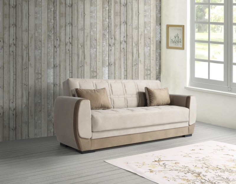 Windy Couch mit Schlaffunktion in Beige Bame 2-Sitzer