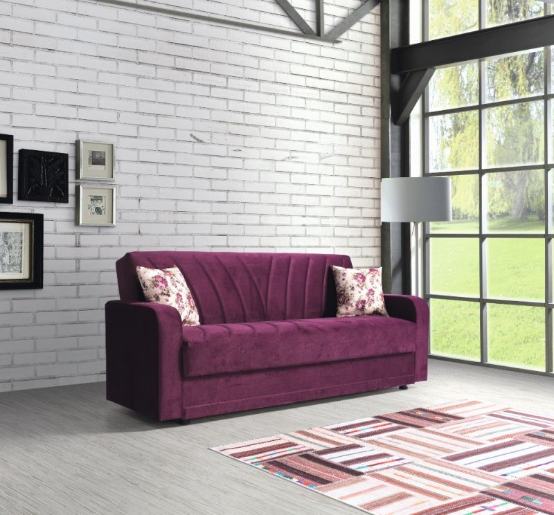 Windy Sofa Sultan 3-Sitzer mit Schlaffunktion Lila